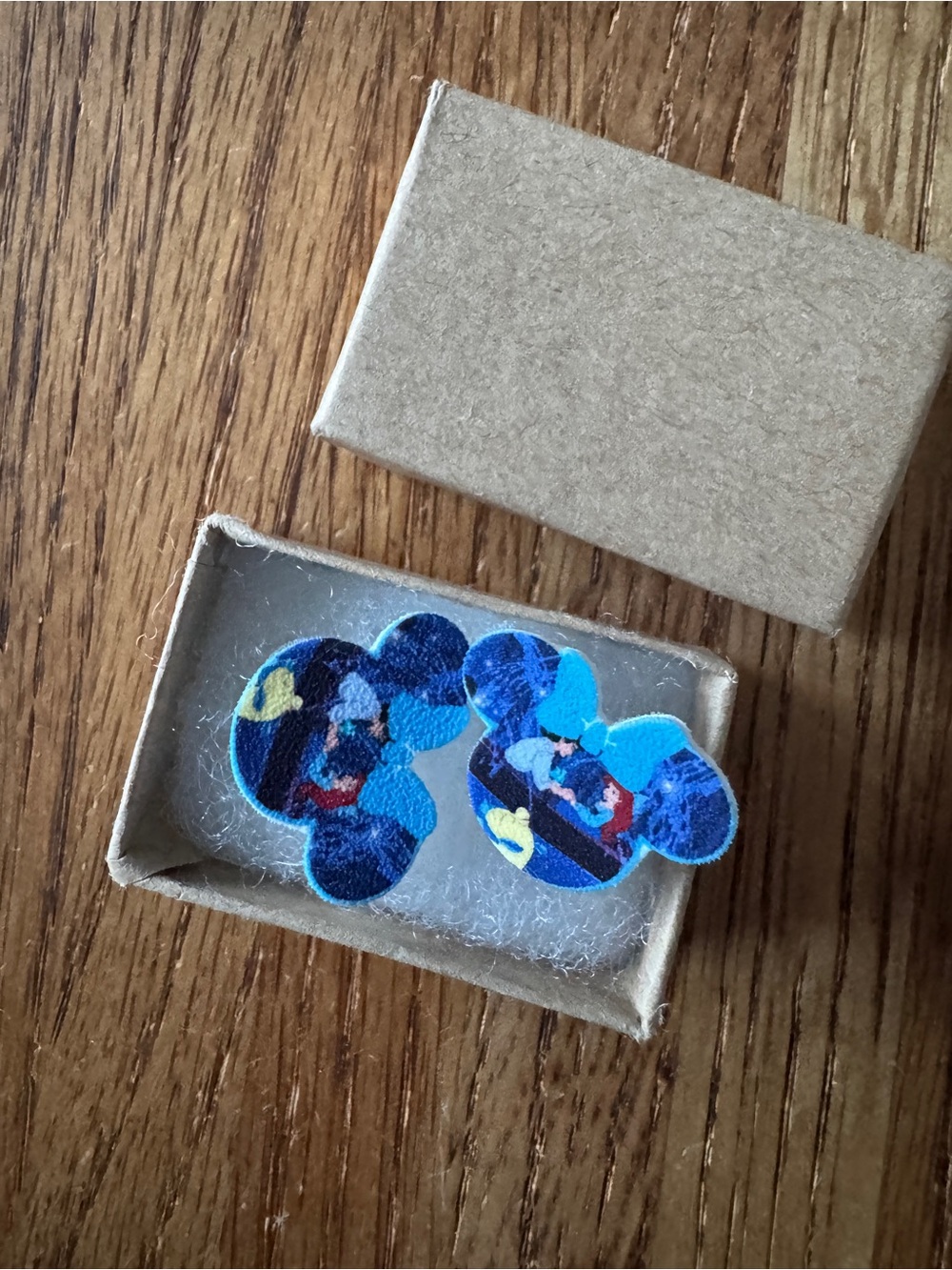 Disney The Little Mermaid "Kiss the Girl" Mickey Silhouette Stud Earrings